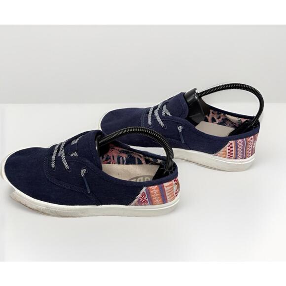 Hey Dude Conway Striped Navy Blue Men's Sz 7 Casual Walking Shoes Slip On - Picture 1 of 5